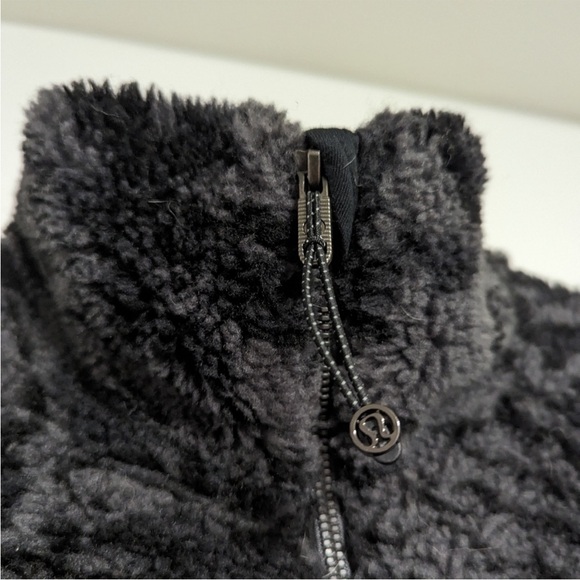 Lululemon Sz XS/S Scuba Oversized Fleece Funnel Neck *Jacquard Camo Carbon Black - Picture 7 of 16